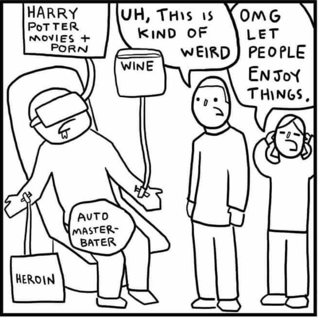 A comic about letting people enjoy things